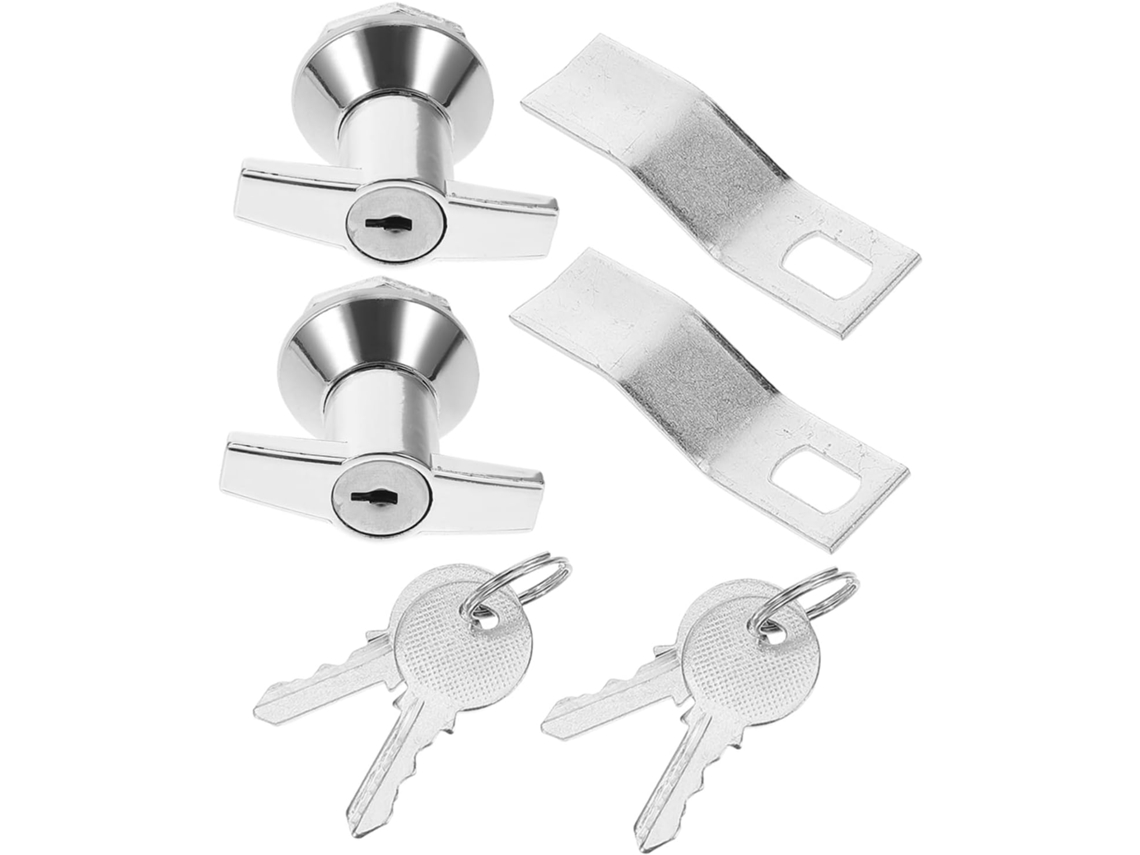 Fechadura De Metal Ms302 Com Chave, Resistente, Alça Em T, Para