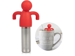 Rebe-infuser De Teé Bonito De Acero De Acero Con Mesque Con Mesque Con Mesque Para Lexo de Lexo, Rojo