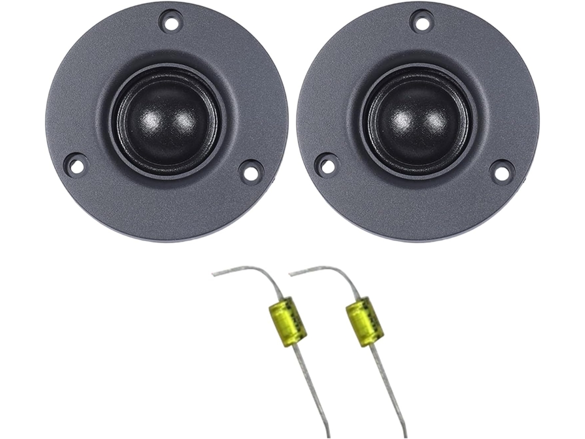 Par De Tweeters Genéricos Fidelity De 3 Polegadas, 30 W E 74 Mm, Com Domos De Filme De Seda, Sem Grades.