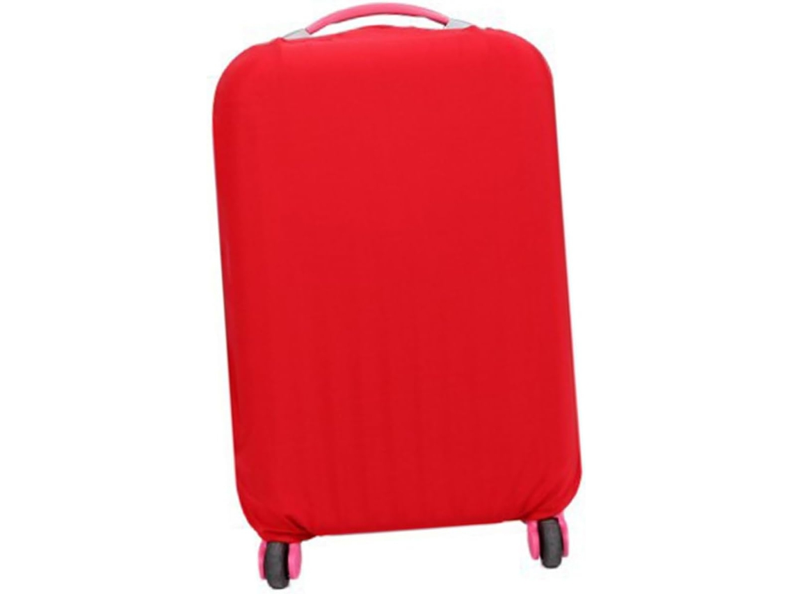 Capa Para Mala De Rodinhas Em Tecido Elástico Vermelho (polegadas)
