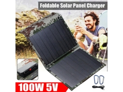 Carregador De Bateria Solar Dobrável Usb 100w 5v Para Celular Ao Ar Livre Olysi Shop