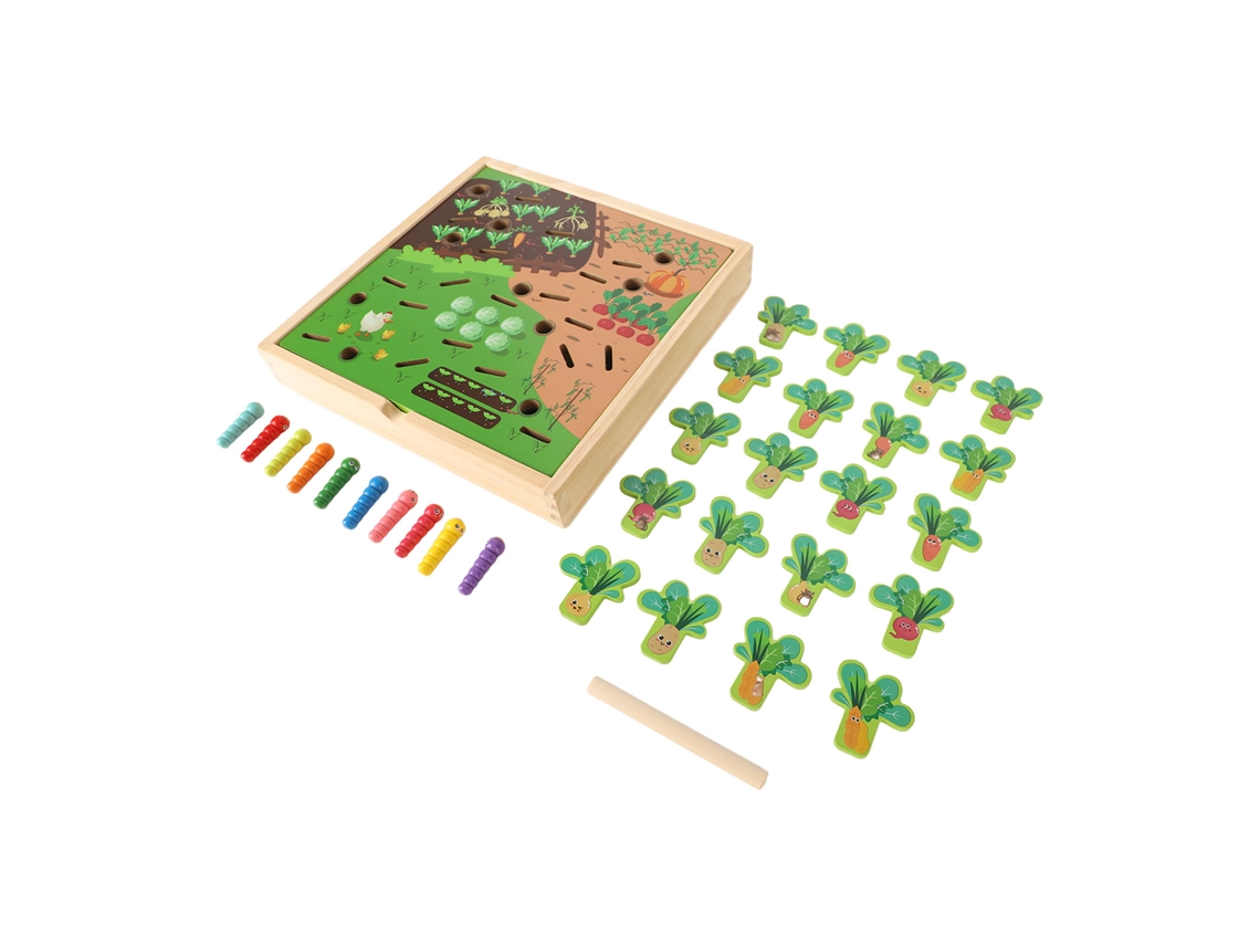 Mali jogo de Memória de Legumes em Madeira Brinquedo Educativo Magnético para Crianças