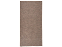 Vidaxl Tapete De Tecido Plano Para Exterior 100x200 Cm Castanho