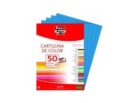 Livro Paq/50 Cartulinas Fixo A4 180g. Azul Indigo De Desconocido (espanhol)