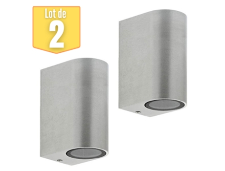 Lote de 2 Spider-2D 2X35W Gu10 Ip44 Níquel Escovado VITOLIGHTING