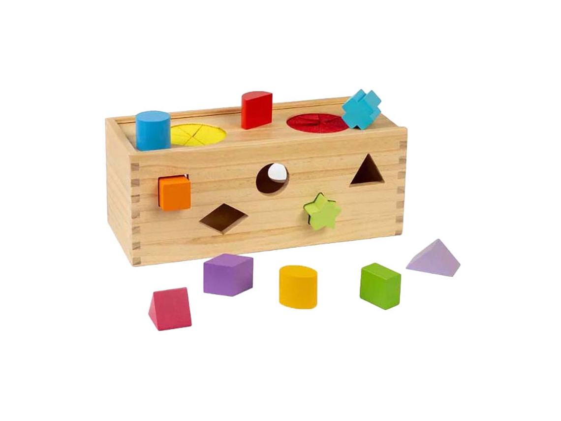 Caixa Misteriosa De Encaixe De Formas Em Madeira, Brinquedo Educativo Certificado Fsc. Bigjigs