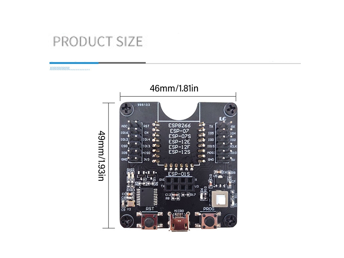 Placa De Teste E Gravação Para Módulos Esp8266