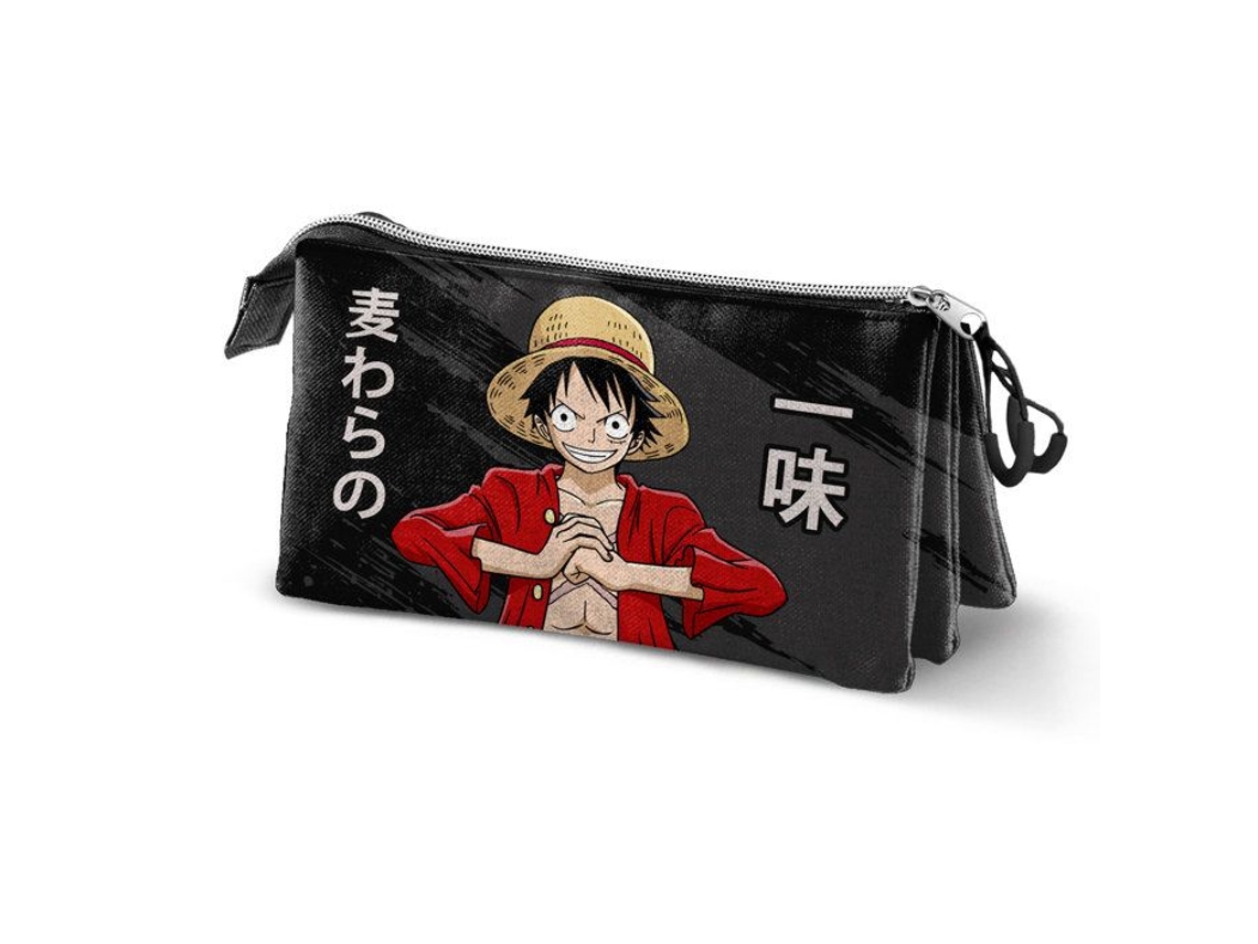 Estojo Triplo One Piece Único Preto Tamanho Único KARACTERMANIA