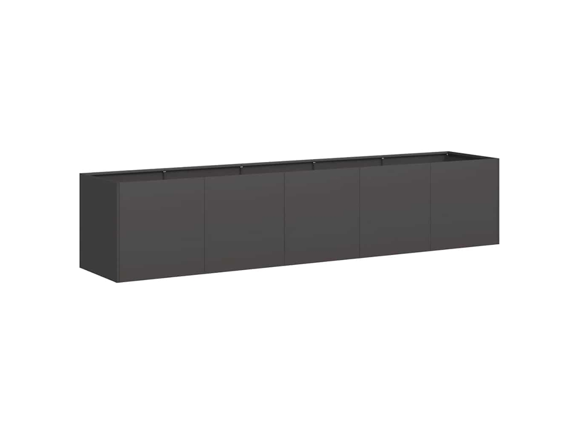 Plantadeira Vidaxl Preto Aço (200 X 40 X 40 Cm)