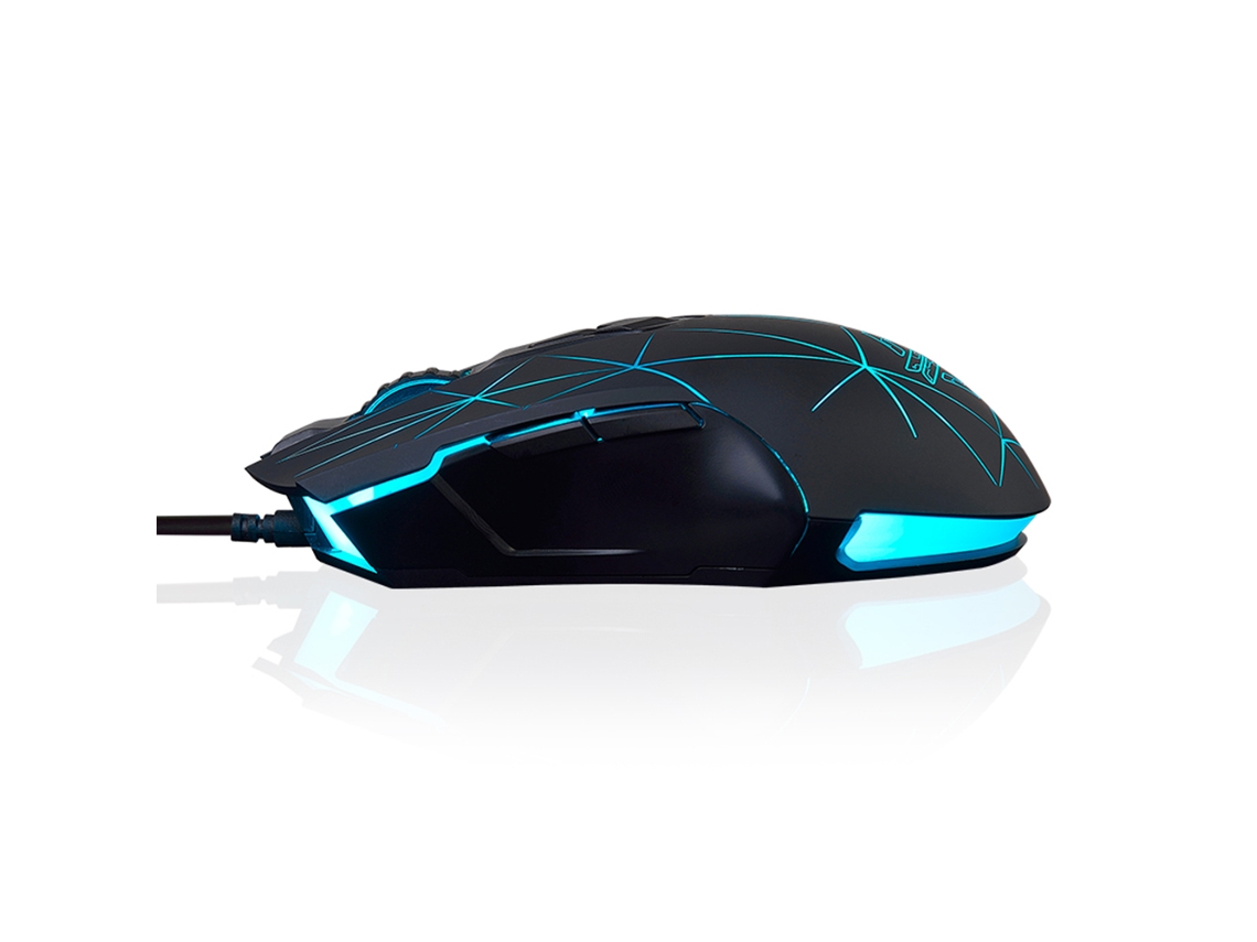 Ajazz Aj52 Mouse Gamer Profissional Com Fio 7 Modos Rgb Ajustáveis 750-2500 Dpi Preto+padrão