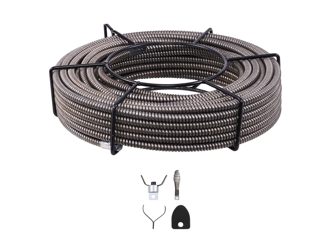 Cabo de Serpente para Desentupimento 15 m x 9,5 mm limpeza de drenagem e esgoto