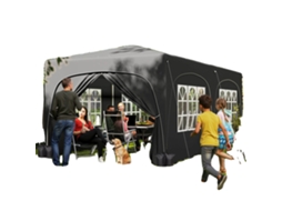 Tenda Gazebo, Dimensões 6,0 M X 3,0 M, Tecido Upf50, Altura Ajustável, 6 Paredes Laterais, 4 Janelas