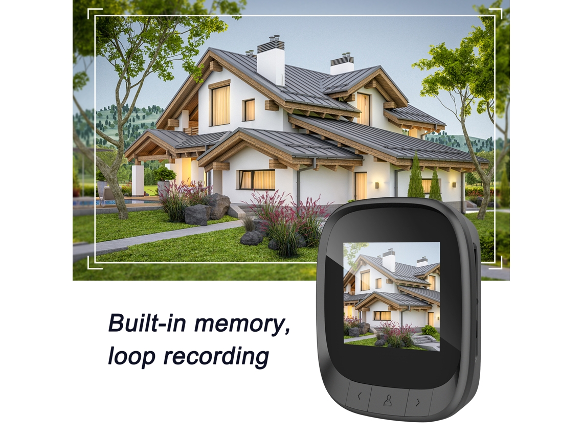 Laxiscreed Câmera De Campainha Inteligente Dd3s 2,4" 360p Com Suporte Para Fotos