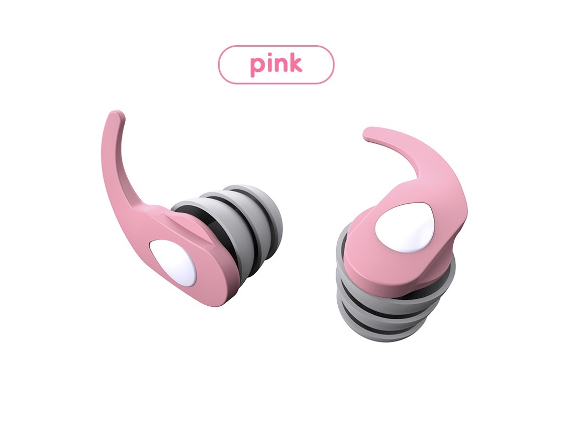 Protetor Auricular Antirruído Elysve, Modelo Es500, Silicone, Rosa