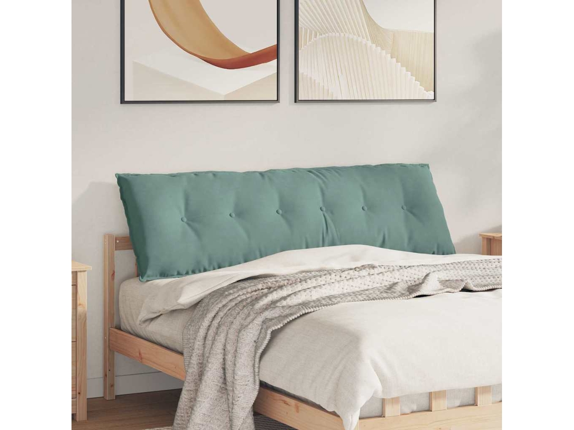 Vidaxl Travesseiro Para Costas Verde Do Mar 160 X 50 Cm