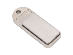 Slider Anti Estresse Magnético Metal Edc Push Brinquedo Dedo Prata S/MARCA