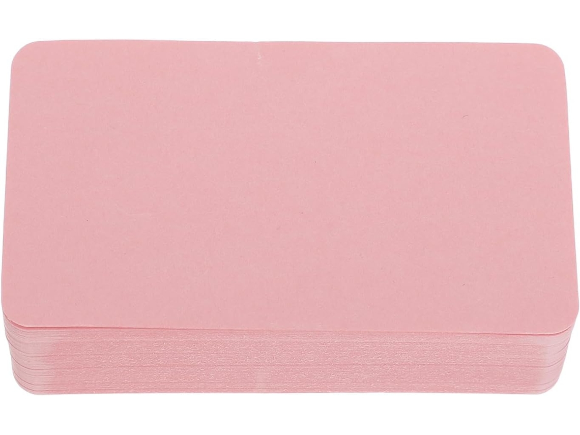 Pacote com 1000 Fichas de Papel Rosa em Branco, Portáteis e Leves, Ideais para Anotações Atividades Artesanato