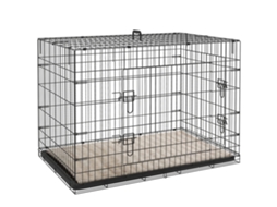 Alça para Transportadora de Cães, Bandeja Removível, Almofada, 105x70x75 Cm Preto | S/MARCA