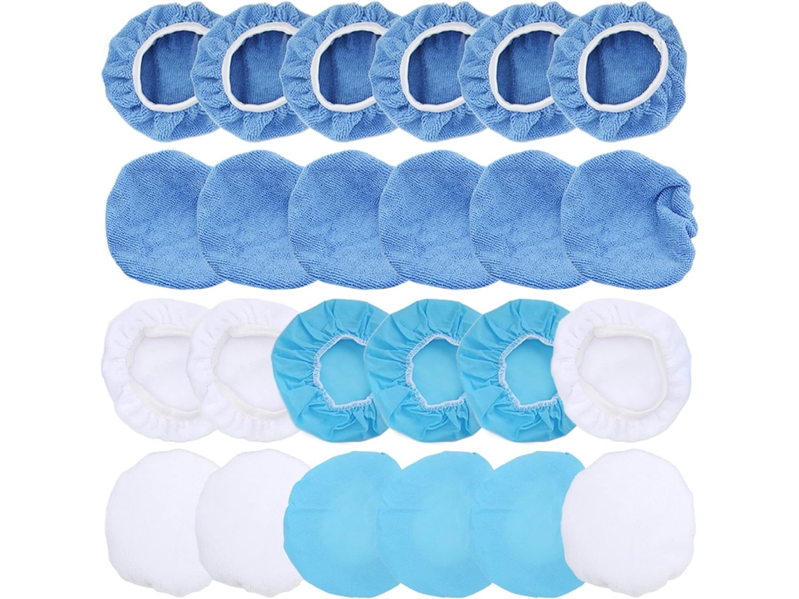 Conjunto De 24 Boinas Polimento, Microfibra Algodão Não Tecido 15 Cm