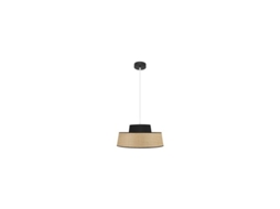 Pingente Jia 1xe27 Natural/preto Regx40x40 Cm Fabrilamp
