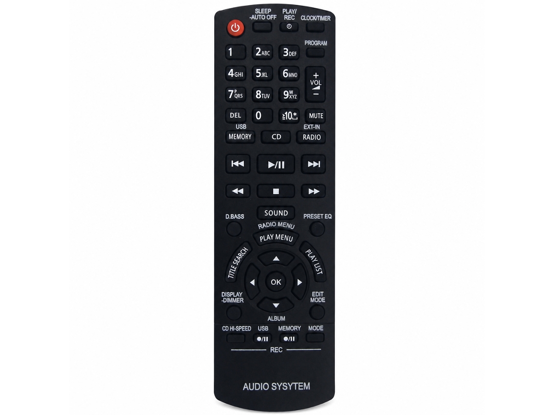 Comando À Distância Para Sistema De Áudio Panasonic Compatível N2qayb000637_dae