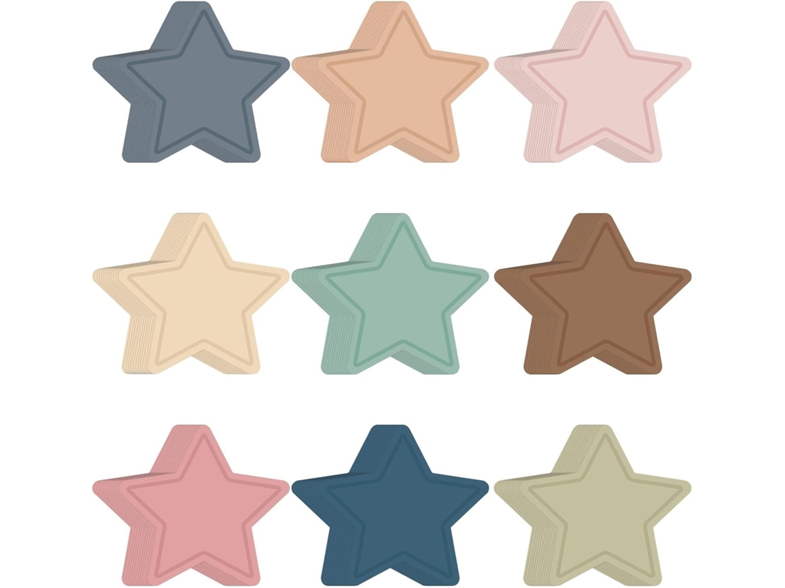 Pack Com 108 Estrelas De Papel Coloridas 8, 5 Polegadas) Para Murais Sala Aula, 9 Cm (3, Decoração