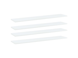 Vidaxl Prateleiras Estante 4 Pcs 100x20x1,5cm Contraplacado Branco