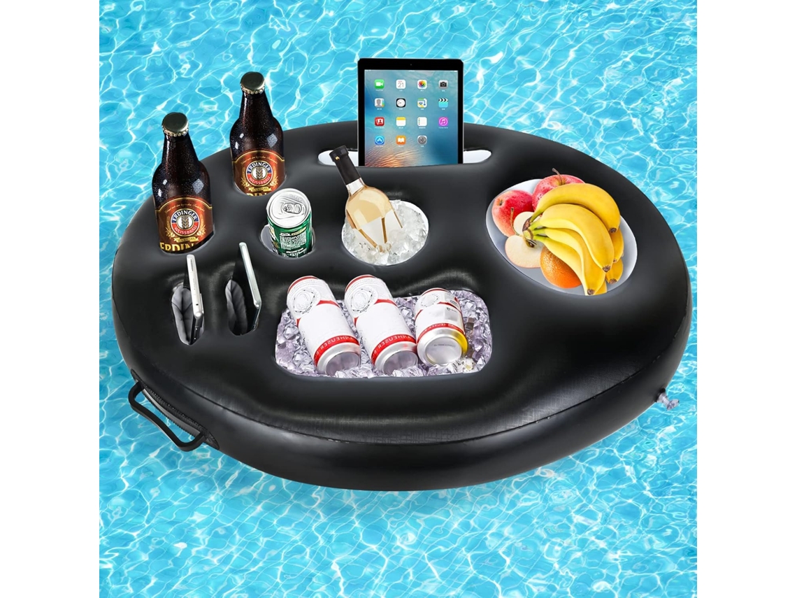 Porta-copos Inflável Flutuante 2 Em 1 Para Bebidas E Lanches