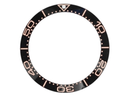 Anel De Bezel Cerâmico 38mm Substituição Com Dígitos Ouro Rosa Para Relógio