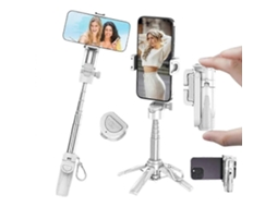 Lurelia Tripé Para Selfie Bluetooth, Com Controlo Remoto, Extensível, Até 42 Cm, Rotação 360°, Para Telemóvel