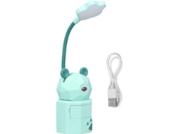 Luminária De Mesa Infantil Com Design Desenho Animado, Leds, Ideal Para Leitura De Livros, Haste Flexível Com Proteção