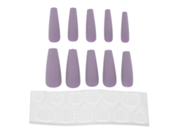 10pcs Unhas Falsas De Pressão Longas Em Forma De Caixão De Brilho Para Manicure Feminina N5355-01