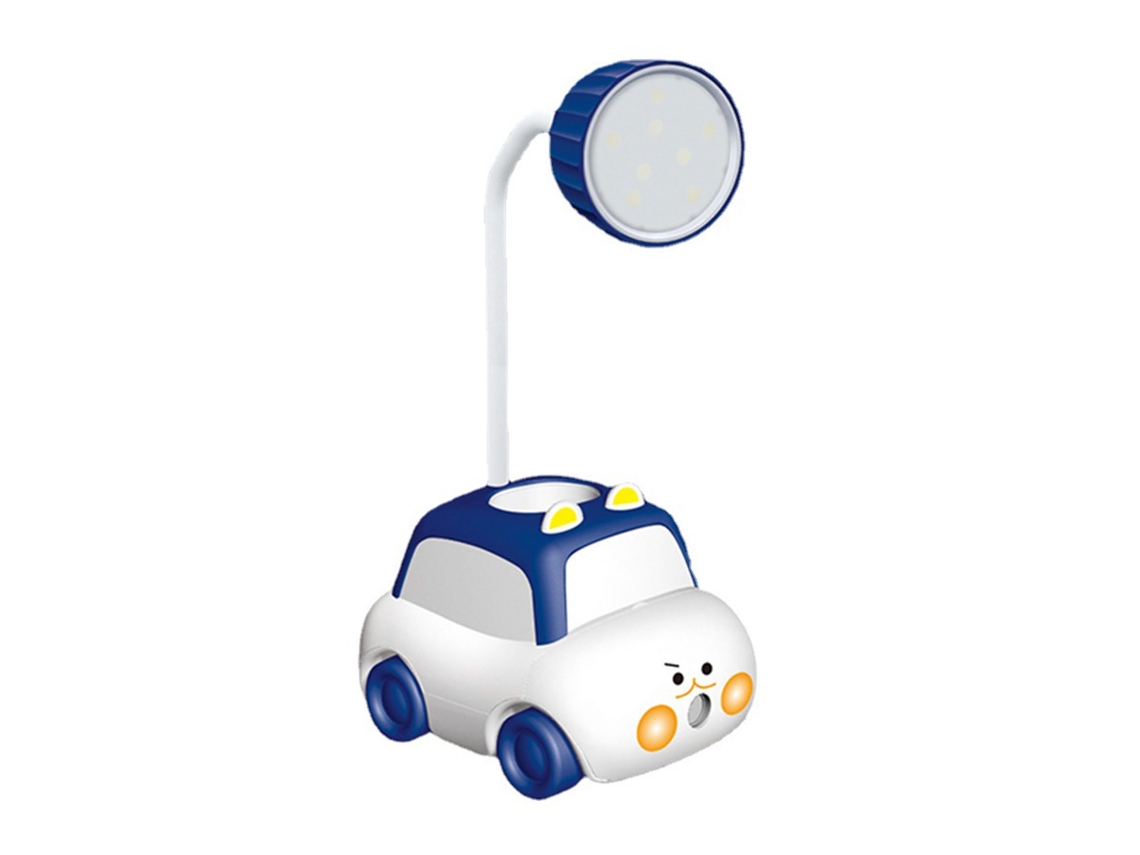 2026 lâmpada de Escritório Bonita para Crianças Carro Animado Usb Carga Led Luz de Mesa Protectora de Olhos Azul