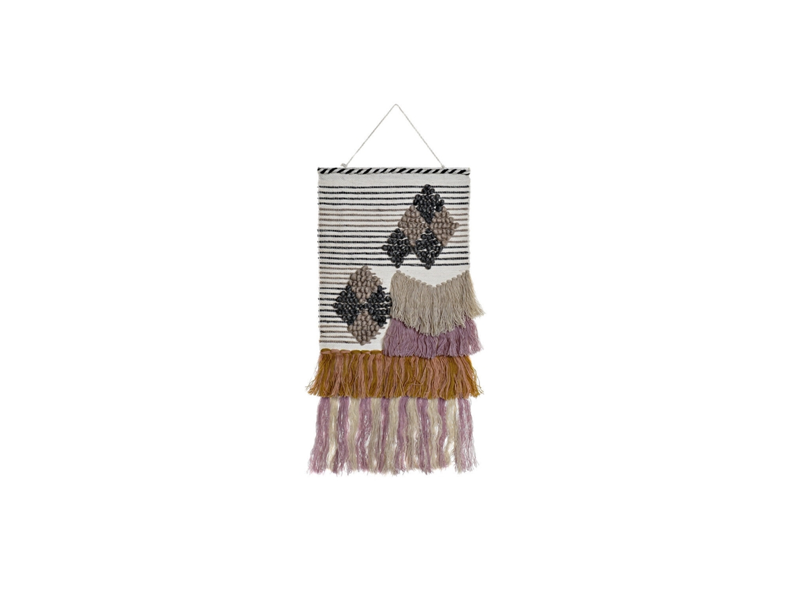 Tapeçaria de Juta e Lã com Franjas Multicoloridas, 46x2x110cm ALEXANDRA HOUSE LIVING