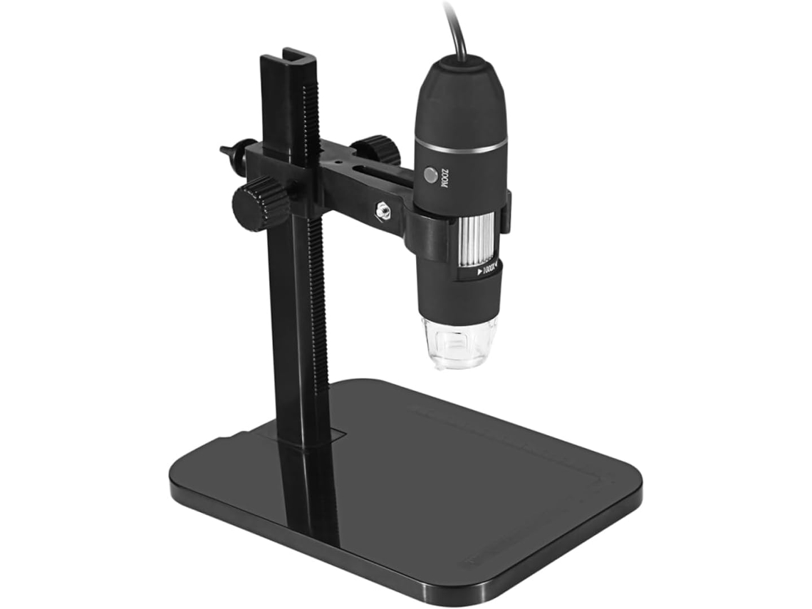 Microscópio Digital Portátil Usb Com Suporte Para Exploração E Elevação.