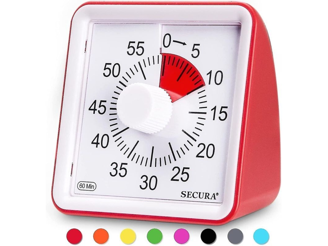 Temporizador Visual De 60 Minutos, Reloj De Cuenta Regresiva Para Aula, Silencioso Para Crianças E Adultos