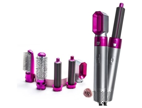 Ofeli® Secador De Cabelo Escova 5 Em 1 Escova Alisadora Térmica Para Cabelo Iónico Temperatura Ajustável