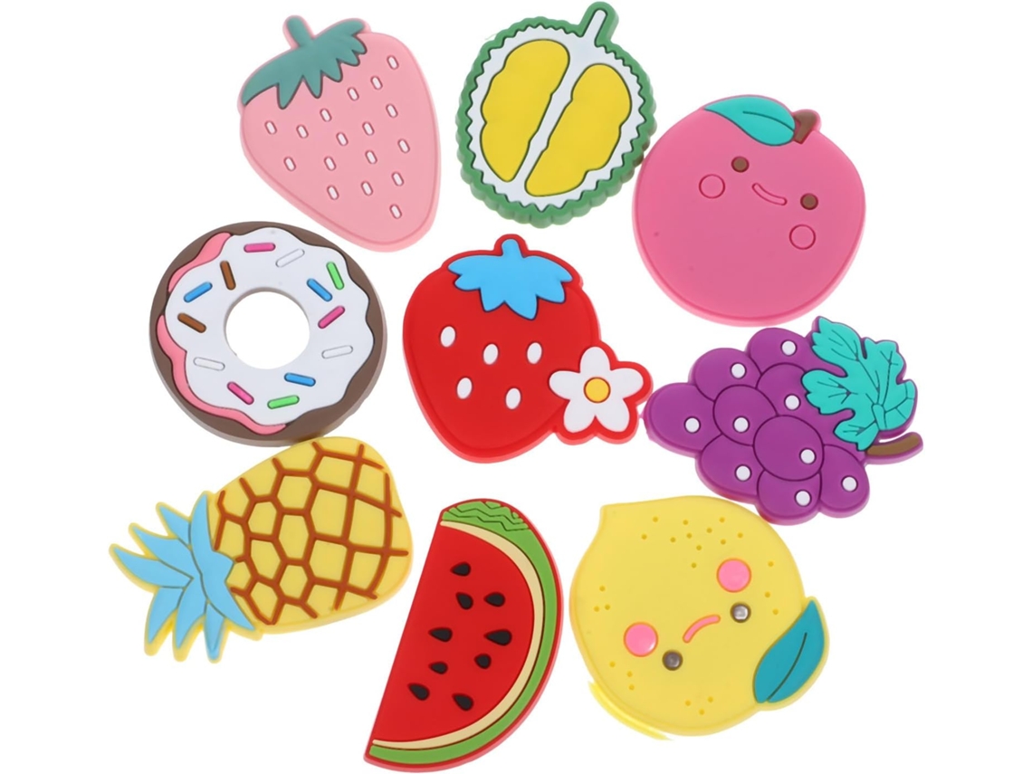 Ímãs De Geladeira Clispeed Em Formato Frutas, 9 Peças, Pvc