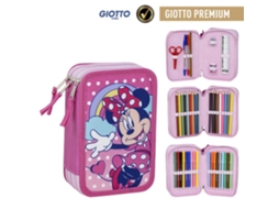 Estojo Para Lápis Da Minnie Mouse Da Disney Com Bolinhas, 3 Compartimentos.