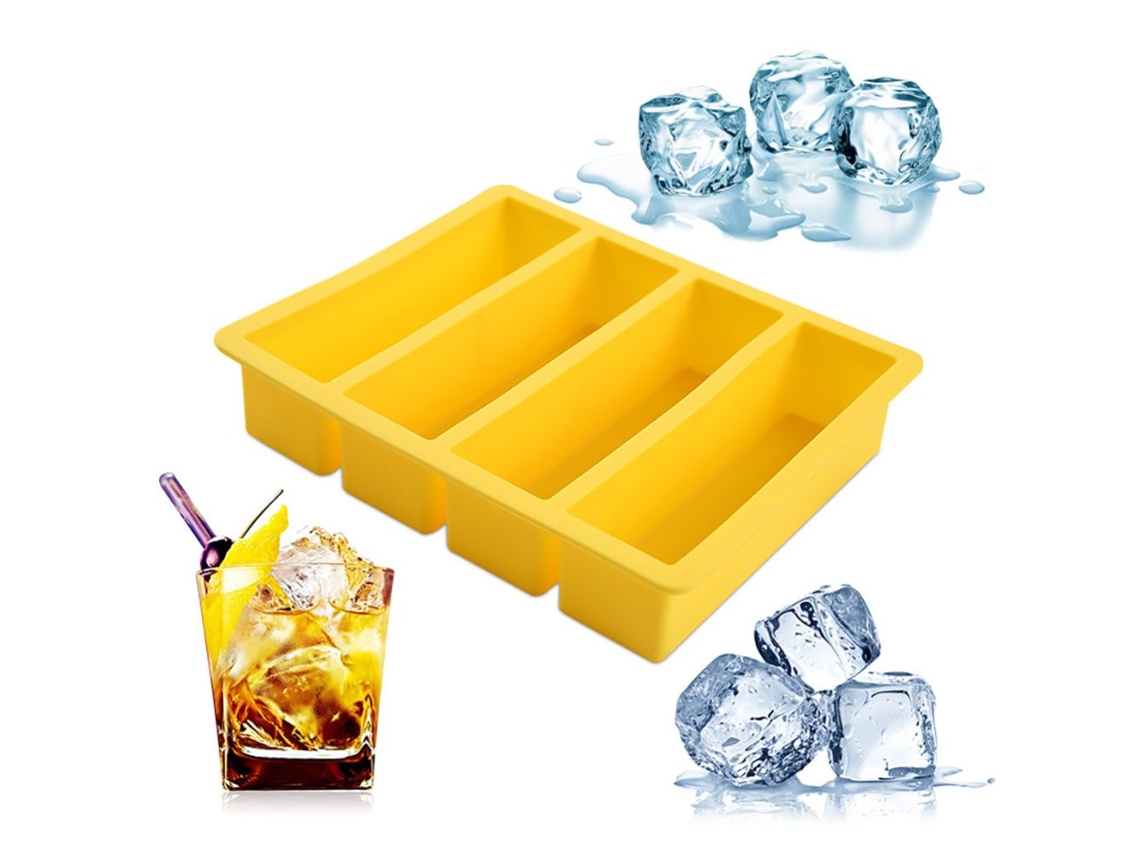 Forma De Gelo Retangular Silicone Para Cubos, Ideal Para Cozinha