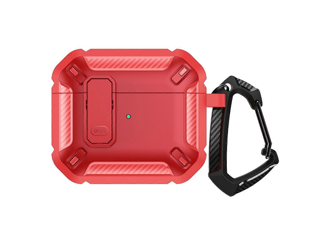 Capa protetora resistente a impactos para fones de ouvido, com gancho, para AirPods 3 GIECY