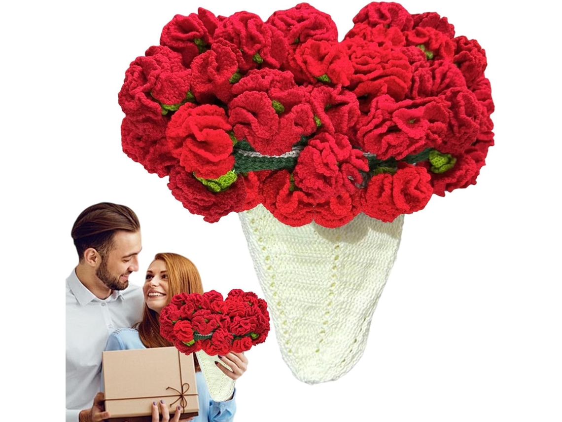 Manta de Crochê com Flores, Cravos, Decorativa, Charme Boho Romântico Requintado, para Sofá Família, CHABERLU