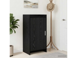 Vidaxl Armário De Sapatos Com Porta Carvalho Preto 48 X 36 X 92 Cm