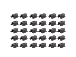 30 X Grampos Centrais para Painéis Solares Fotovoltaicos, Pretos, Grampos para Módulos de Todas as Alturas Estrutura BRILVIBERA