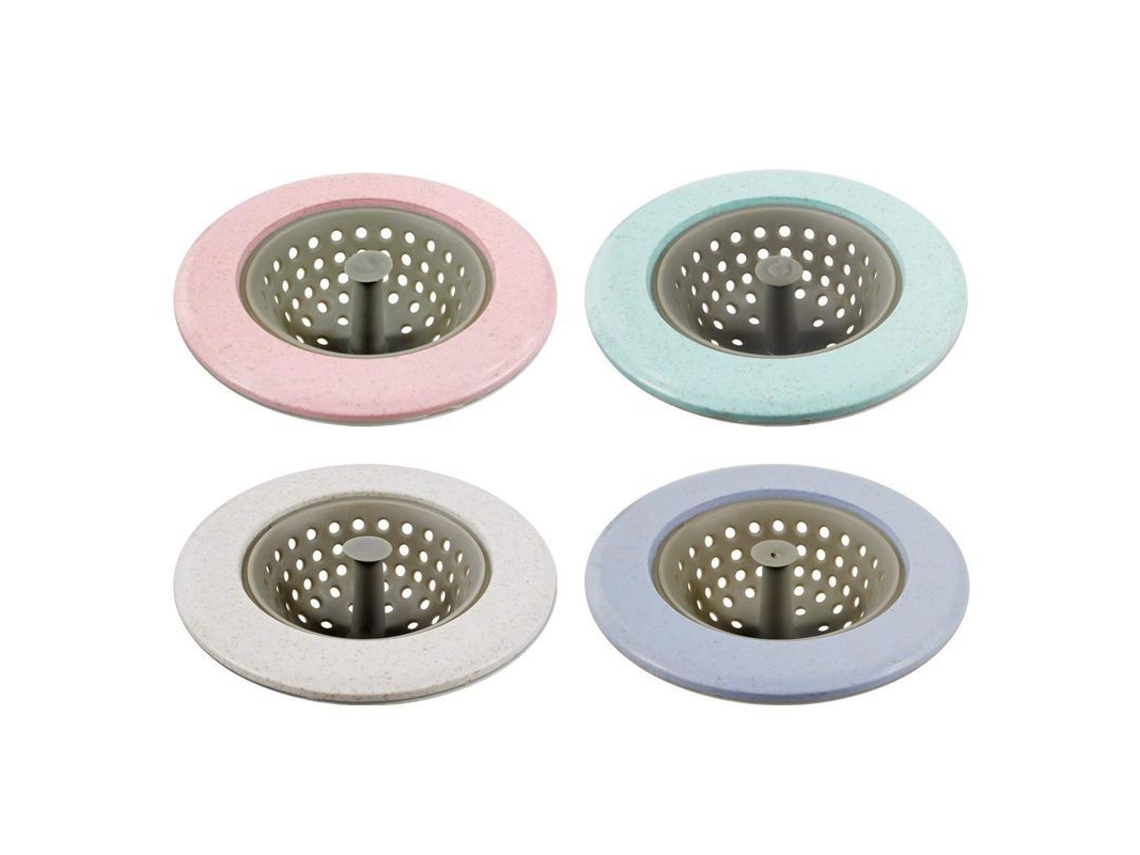S/MARCA colador de Silicona para Fregadero, con Desagüe Antiobstrucción, Beige, Rosa, Azul, Verde