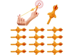 Ats 12 Peças de Brinquedo de Frango Tpr para Lançar Elástico Volador para Crianças