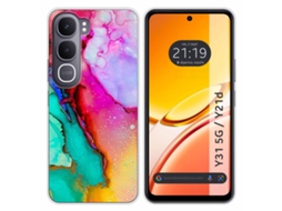 Capa Tumundosmartphone De Silicone Para Vivo Y31 5g / Y21d Com Estampa De Mármore 15 Padrões