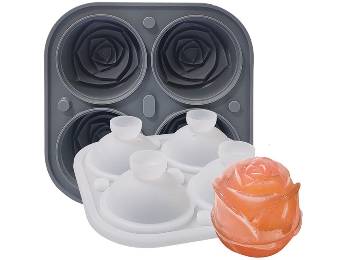 Bandeja De Gelo De Silicone Empilhável Com Tampa Anti-derramamento, Para Sorvete, Suco, Coquetéis, Uísque, Cinza