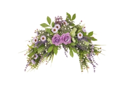 Quadro de Flores Artificiais Rosa Urze com Lua, 30x15x15cm para Decoração LAXISCREED