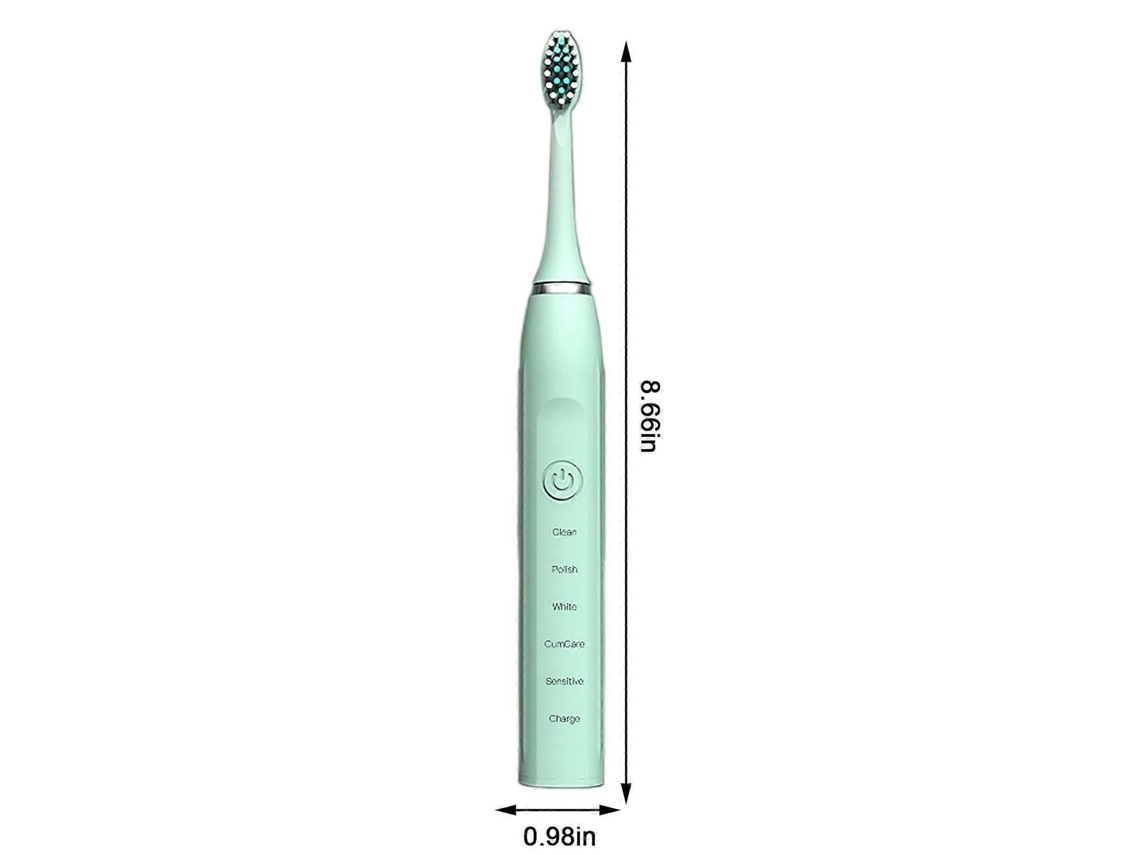 Escova De Dentes Elétrica Com 6 Cabeças De Escova, Estojo Para Escova De Dentes, 5 Modos De Limpeza, Temporizador Inteligente De 20 Velocidades,